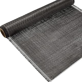 COYOUCO Carbon Fiber Fabric Roll Cloth Wrap Fabric Carbon Fiber Sheet, Twill Weave-3K/200G for Cars for Structural Reinforcement on Concrete Walls,150x100cm