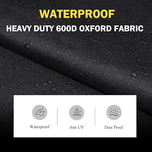 Miniatura 6 de Funda para sombrilla de patio de 7 a 10 pies, impermeable, resistente, 600D Oxford, cubierta duradera para sombrilla de mercado al aire libre con