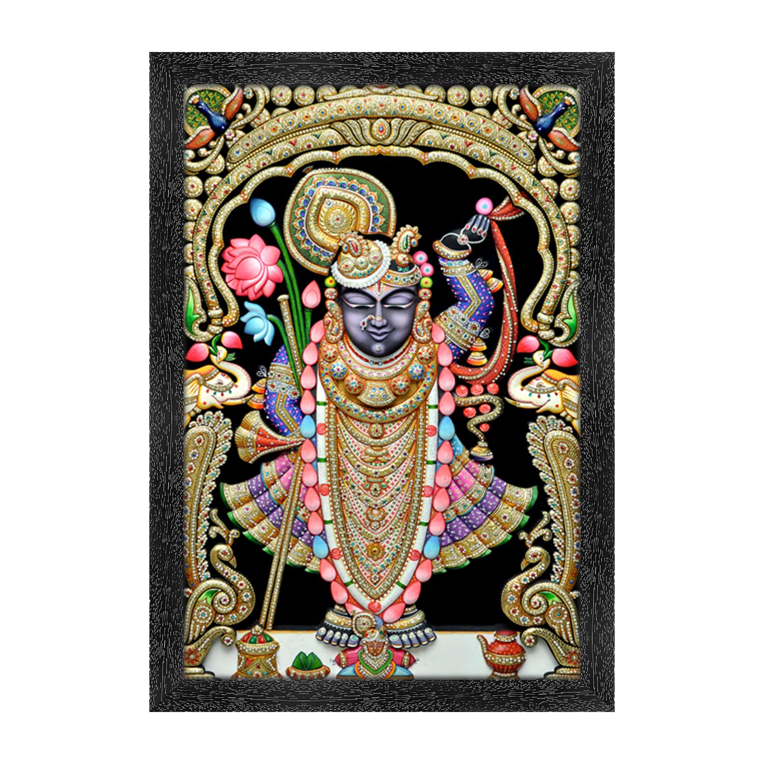 Dharvika Innovations Shrinathji Photo with Frame Big Size/Shreenathji Photo with Frame Big Size (Without Glass) (14x20 Inch) (Design 11, Black Frame) (B0BMXTC5JK) Amazon Price History, Amazon Price Tracker