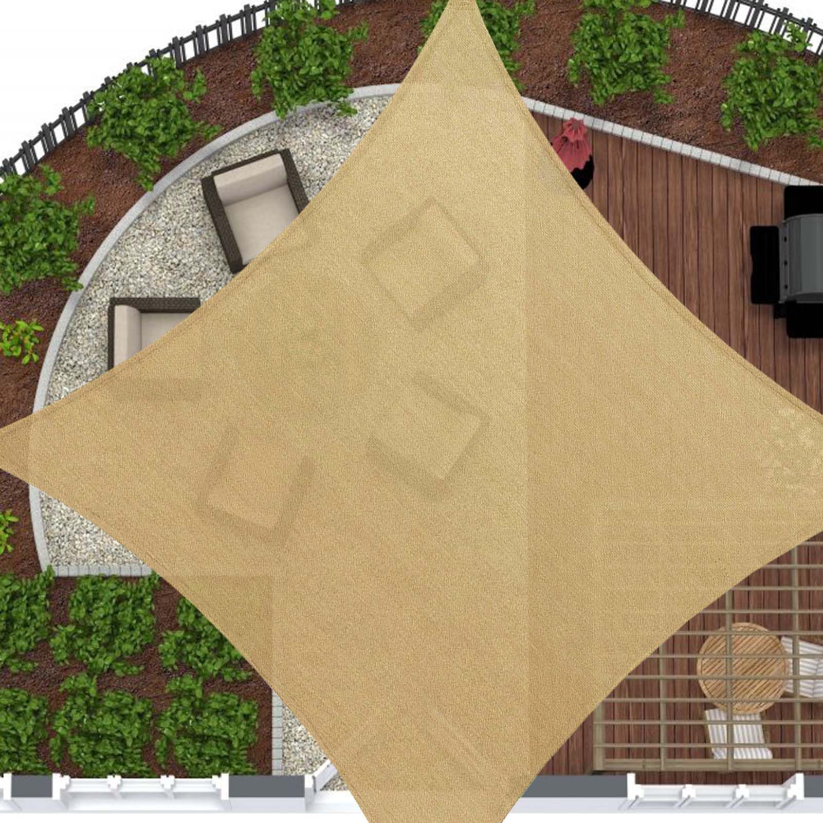 Wytrzymały żagiel przeciwsłoneczny 4 x 5 m – prostokątny baldachim do ogrodu, na patio podwórko, zadaszenie – markiza zewnętrzna
