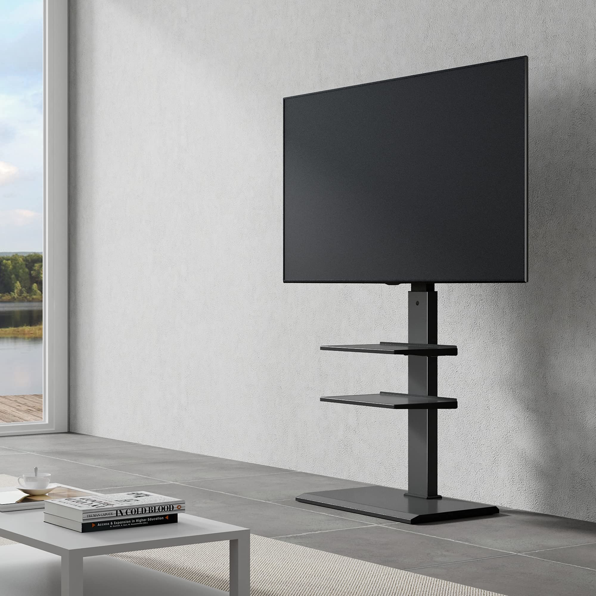 FITUEYES Iron Base Universal Floor TV Stand Swivel Tilt Mount TV Stand