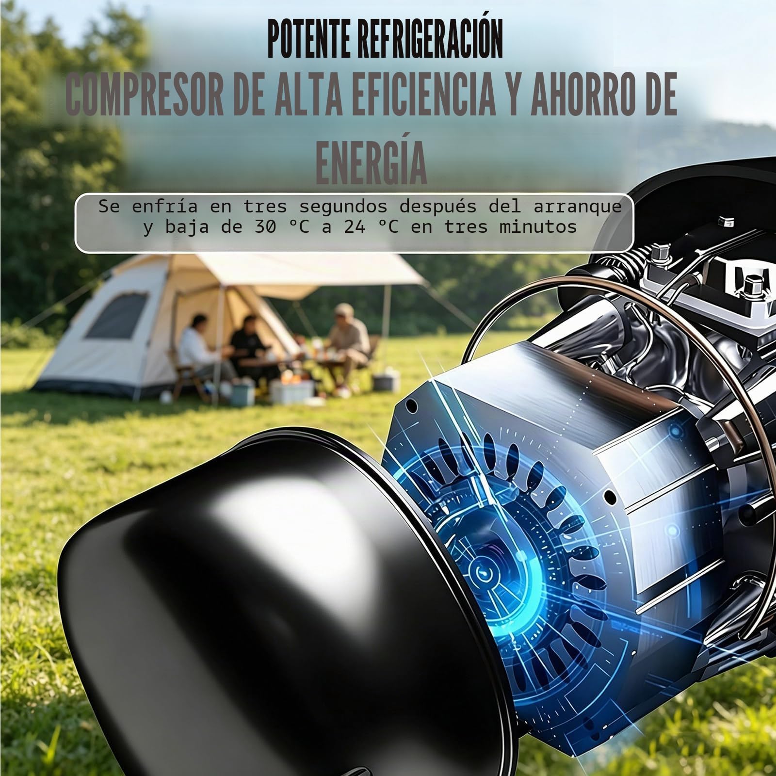 Aire Acondicionado Portátil para Tiendas De Campaña,Aire Acondicionado Portátil 2 En 1 con Función De Refrigeración Y Calefacción,Baja Potencia,para Camping,Caravanas,Dormitorios Cold+Heat