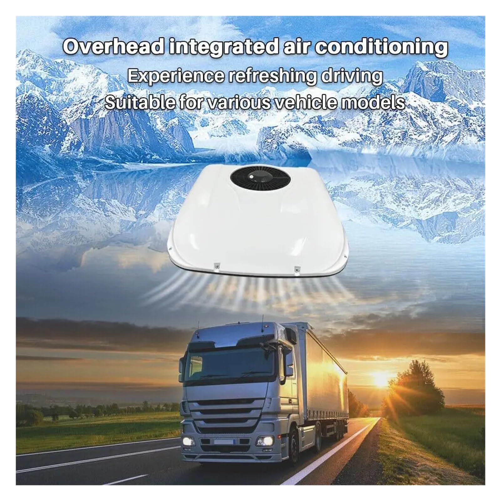12V 24V RV Dachklimaanlage, elektrische Parkklimaanlage für Wohnmobil, LKW, Camper, Van, Wohnwagen, effiziente Kühlung