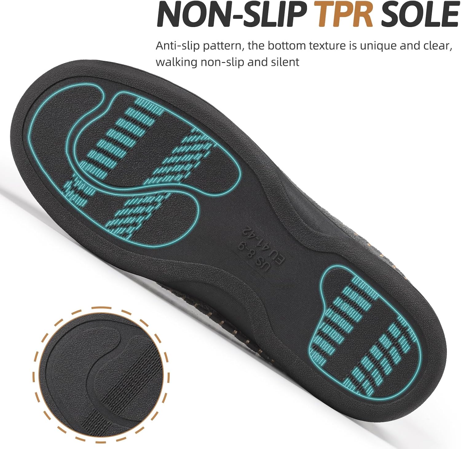 ATHMILE Mens House Shoes Fuzzy Warm Moccasin Memory Foam House Slippers for Men Cozy Winter Mens Slippers for Home Bedroom Indoor Outdoor - Image 4