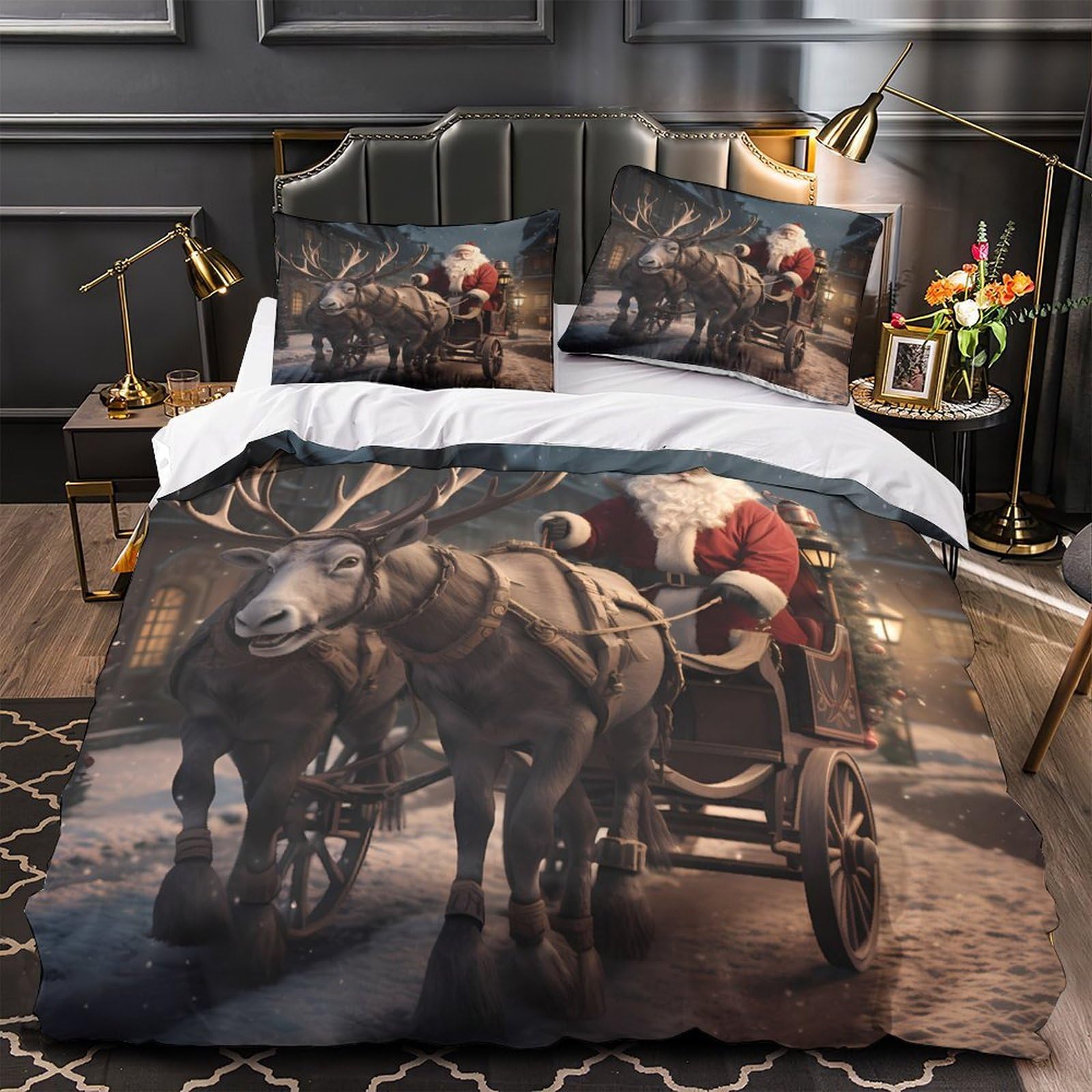 Housse de couette Noël 200x200 pour une ambiance hivernale cocooning et douce