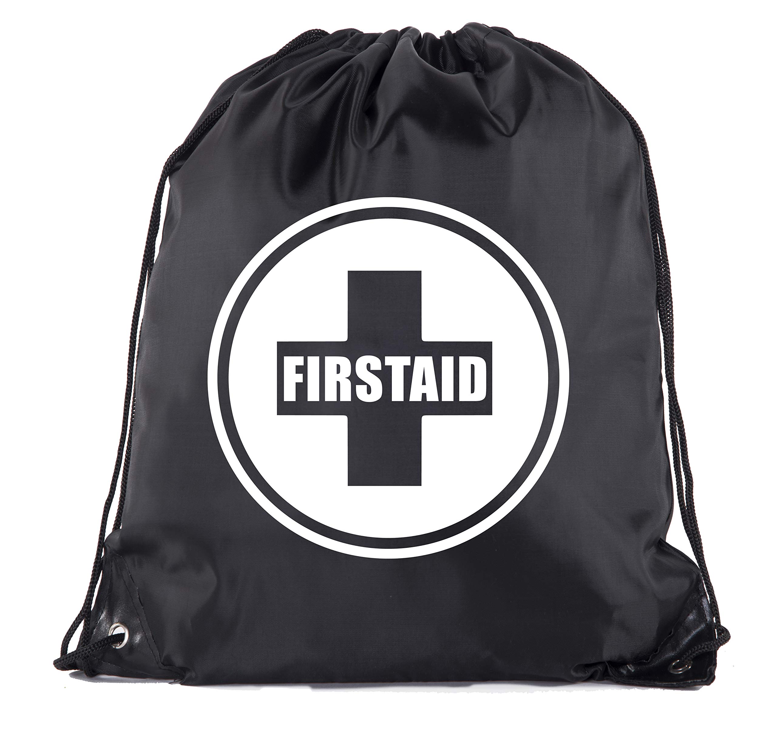 Mato &amp; Hash First Aid Backpack Drawstring Medical Bag for Emergencies or Epi Pen &amp; Medicine - 10PK Black CA2500FirstAid S1
