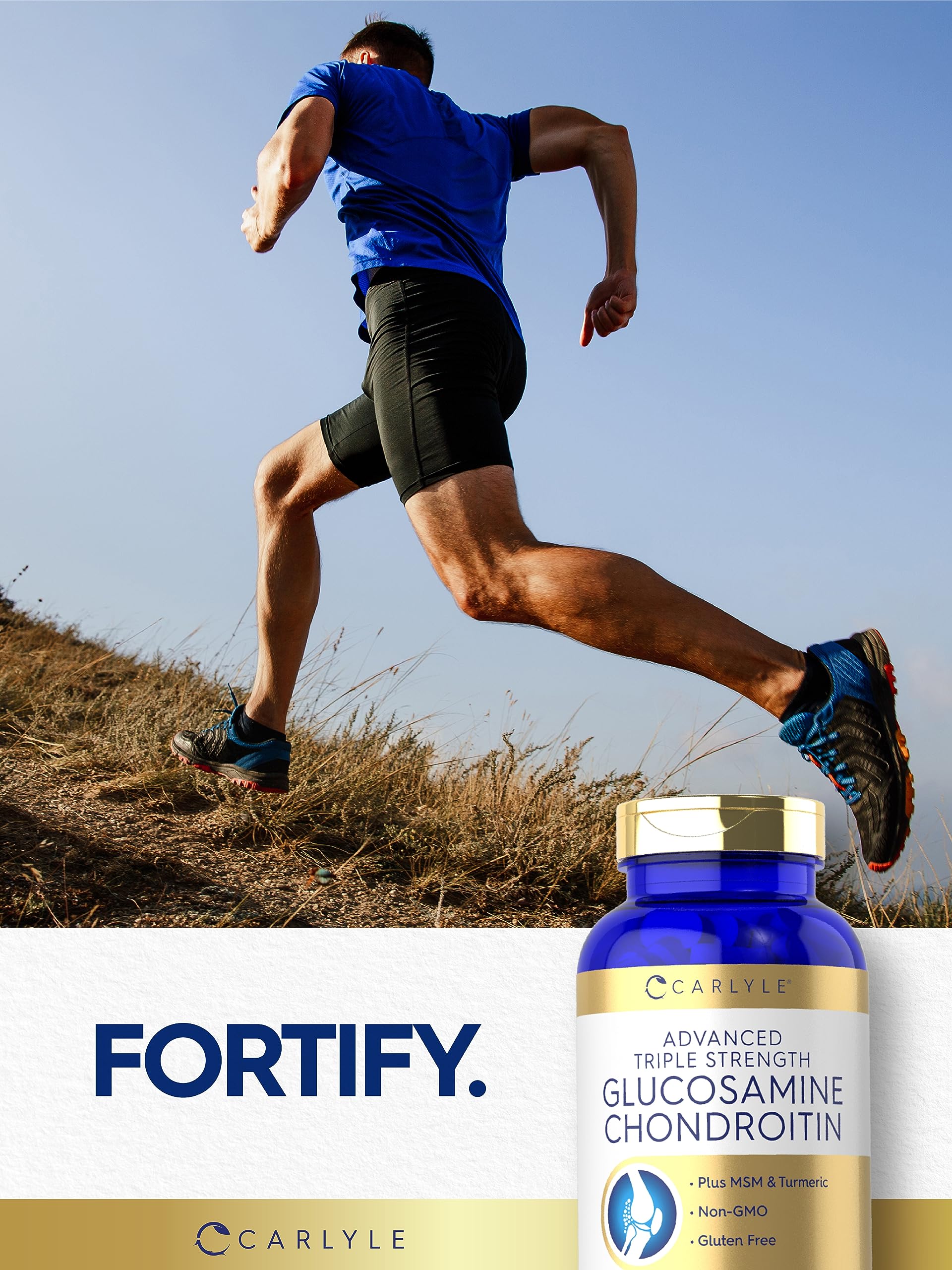 Carlyle Glucosamine Chondroitin MSM | 200 Caplets | Triple Strength — Amazon image 7