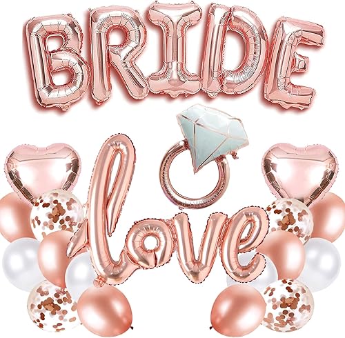 Suministros de decoración de despedida de soltera de oro rosa, globos de decoración de despedida de soltera, decoraciones de globos de novia para disponible en Yaxa Colombia