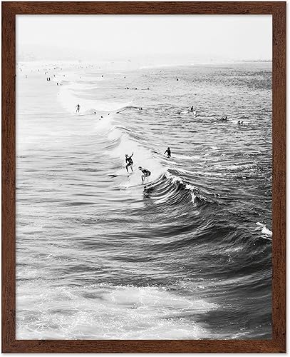 Monem Art - Póster de viaje vintage, impresión costera retro, regalo para artistas, amigos, surfistas en la playa, olas del océano, vacaciones,