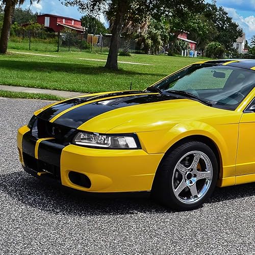 Miniatura 5 de PM PERFORMOTOR Faro LED de esquina ámbar transparente compatible con Mustang 99-04, PMHL-FMUS-9904-LB-BA