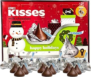 Hershey Milk Chocolate Kisses Candy Filled 2023 Christmas Advent Calendar