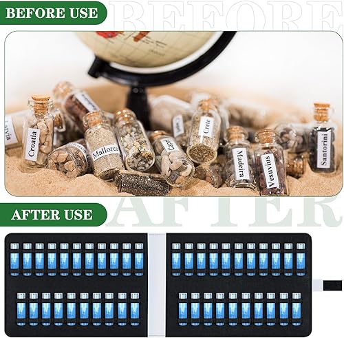 Miniatura 6 de Silkfly Paquete de 4 cajas organizadoras de homeopatía plegables para almacenamiento de homeopatía, kit de caja para 42 tubos, uso en el hogar y