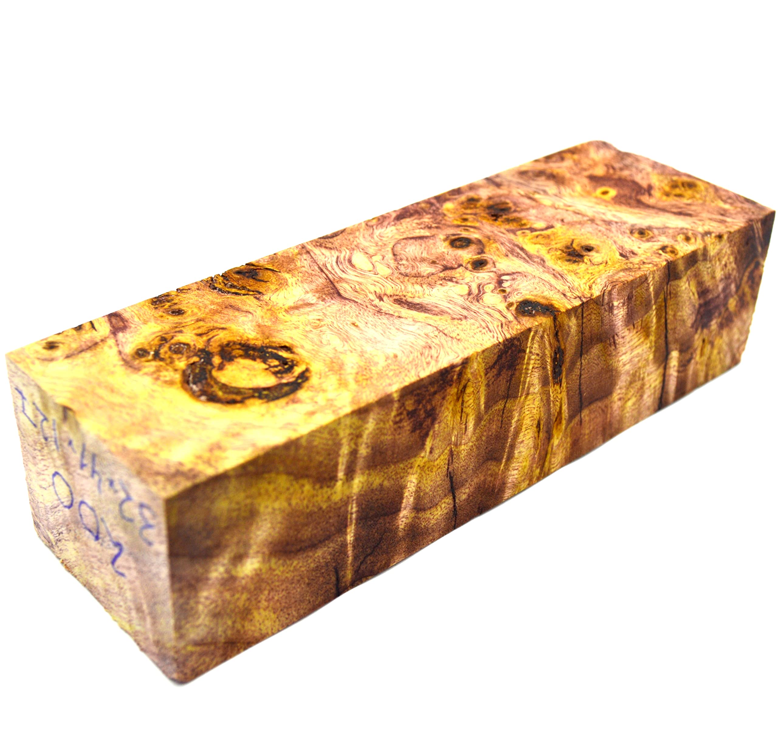 Stabilized BURL Wood Wooden Block Turning Blank Handle Blade Knives Knife Cactus Juice Stabilizing (#200)