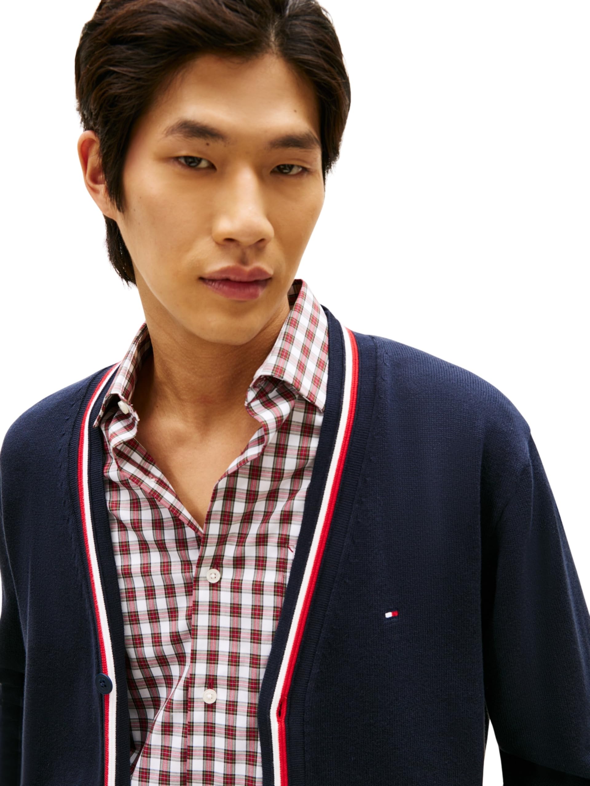 Tommy Hilfiger RWB Cardigan Mw0mw41544 Maglione Cardigan Unisex - Adulto (Pacco da 1)