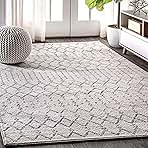 JONATHAN Y Boho Vintage Diamond Cream/Gray Indoor Area Rug 8X10 ft, Moroccan Hype for Living Room, Bedroom, Kitchen, Office, Easy-Cleaning, High Traffic, Pet-Friendly, Non-Shedding (MOH101B-8)