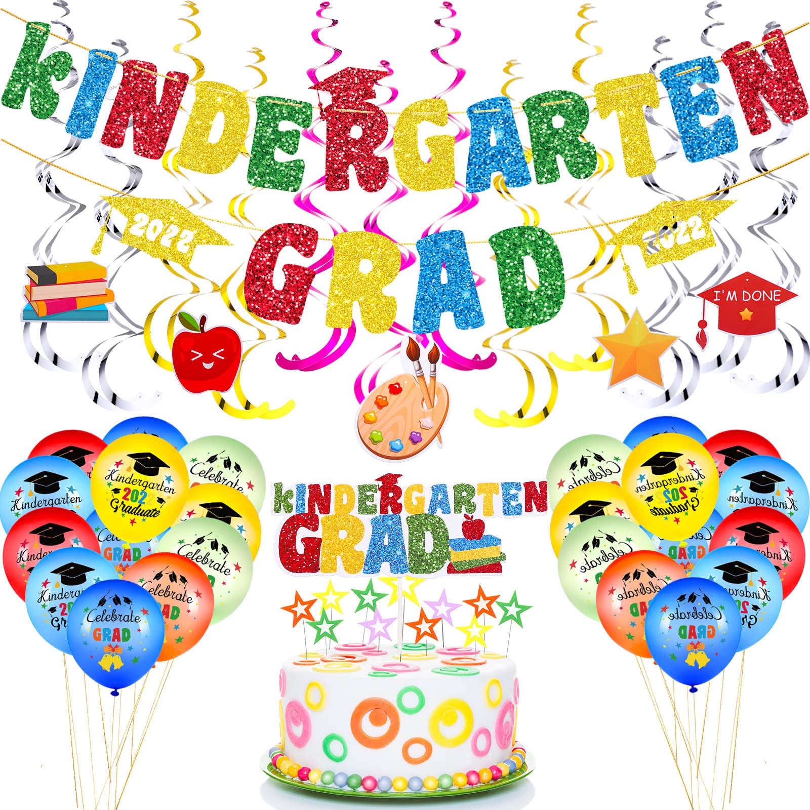 Buy 33 Pieces Kindergarten Graduation Party Decoration Kindergarten ...