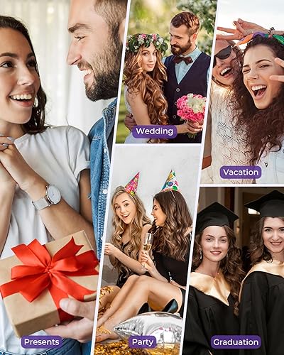 Miniatura 8 de Juego de varita rizadora 5 en 1 varita rizadora Ohuhu 5 piezas de 0.35 a 1.25 pulgadas, barril de cerámica intercambiable, guante protector contra