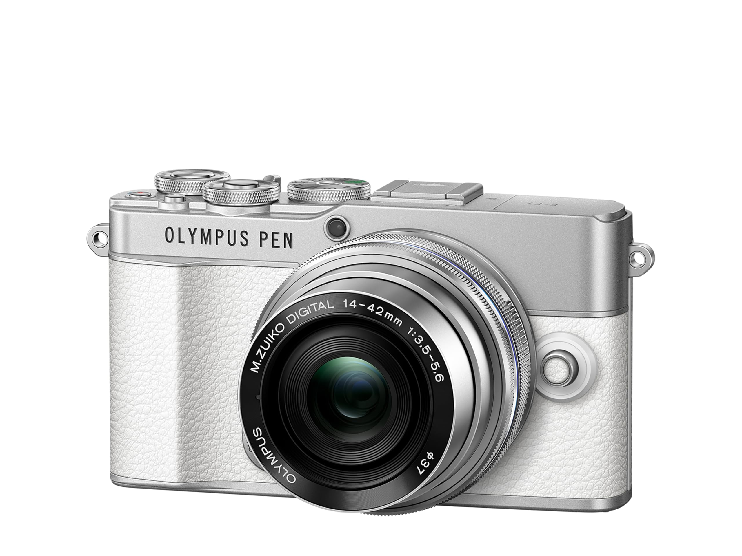 Kit de câmara Olympus Pen E-P7 branca, sensor de 20 MP, LCD de