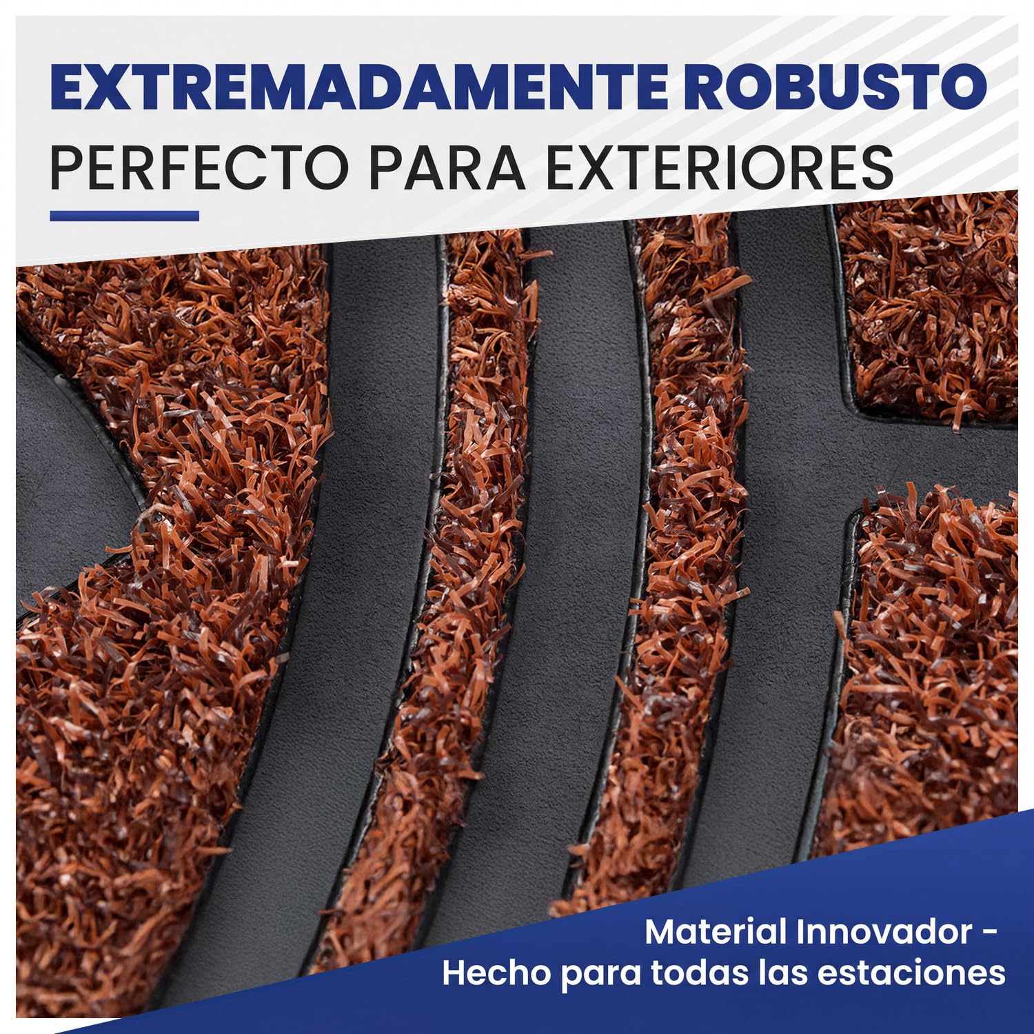 Mibao Felpudo semicircular Exterior - Felpudo Entrada casa Resistente Rojo
