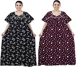 UPPER COLLECTION Women Cotton Plus Size Nighty Maxi 5XL to 10XL (Combo Pack of 2)
