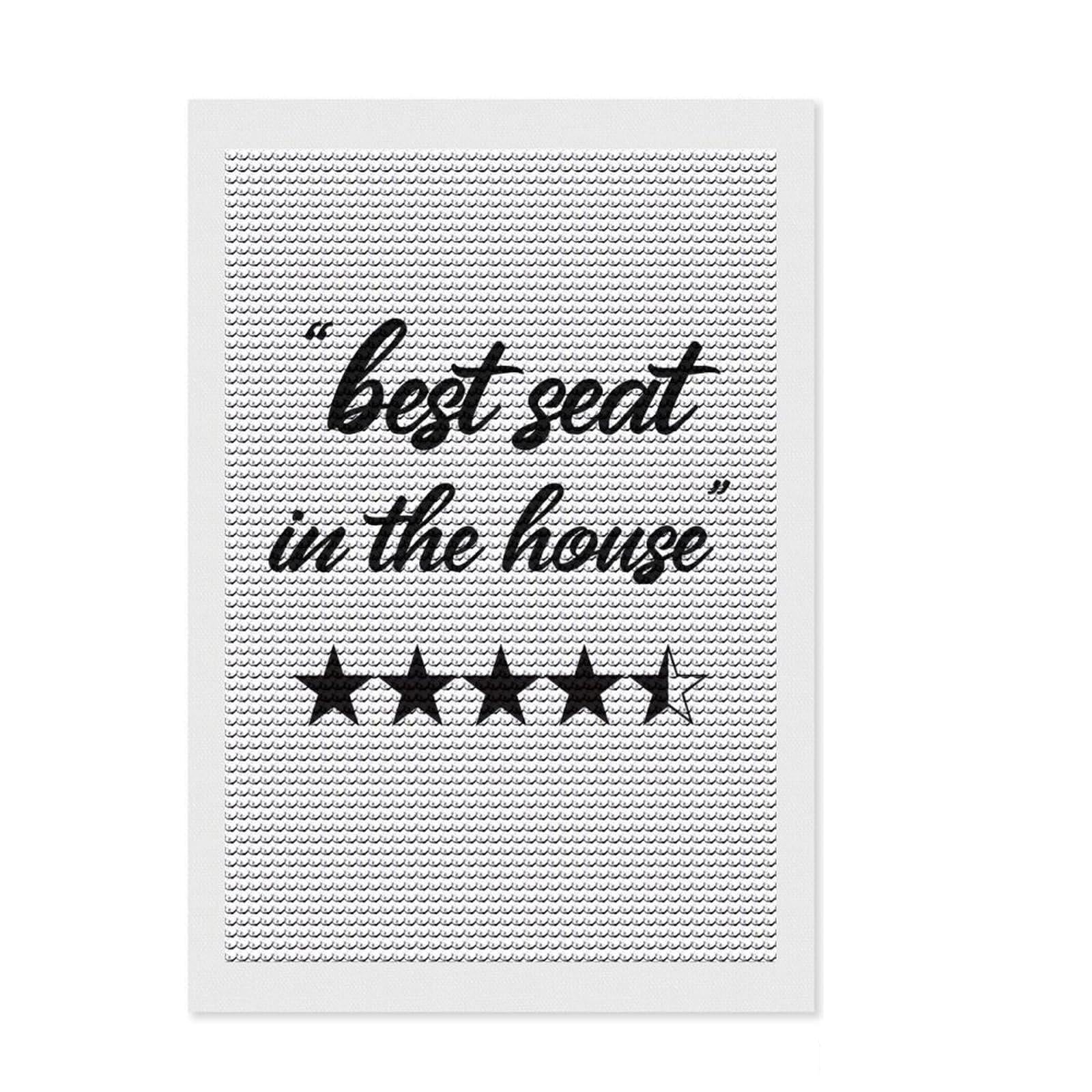 Junmoney Best Seat Diamond Painting Canvas Set 8"x12", with Tool Kit, Complete Accessories, Modern Decor, Birthday Gift