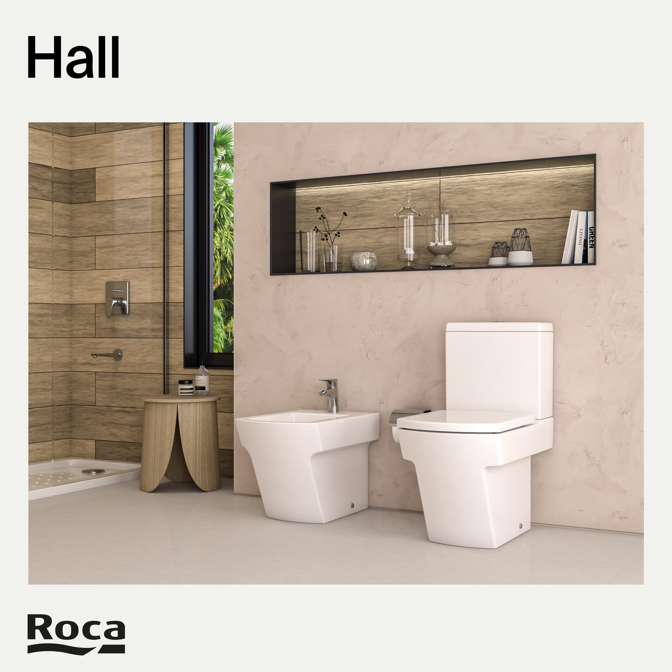 Roca Hall - Tapa y asiento para inodoro compacto con bisagras de acero inoxidable, tapadera de WC original con ajuste perfecto, recambio de tapa de váter resistente, blanco, A801620004