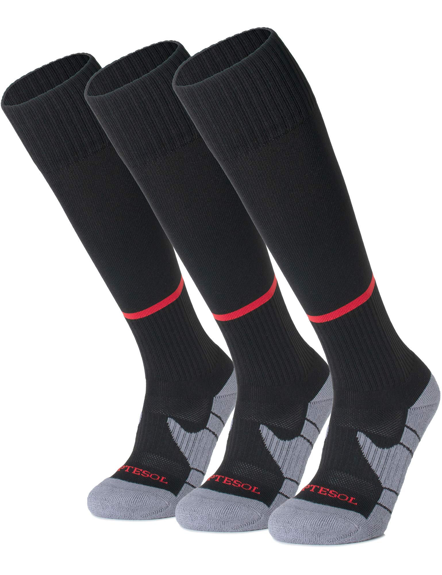 APTESOLKnee High Sport Soccer Baseball Socks for Youth Boys Girls (1/3/5 Pairs)