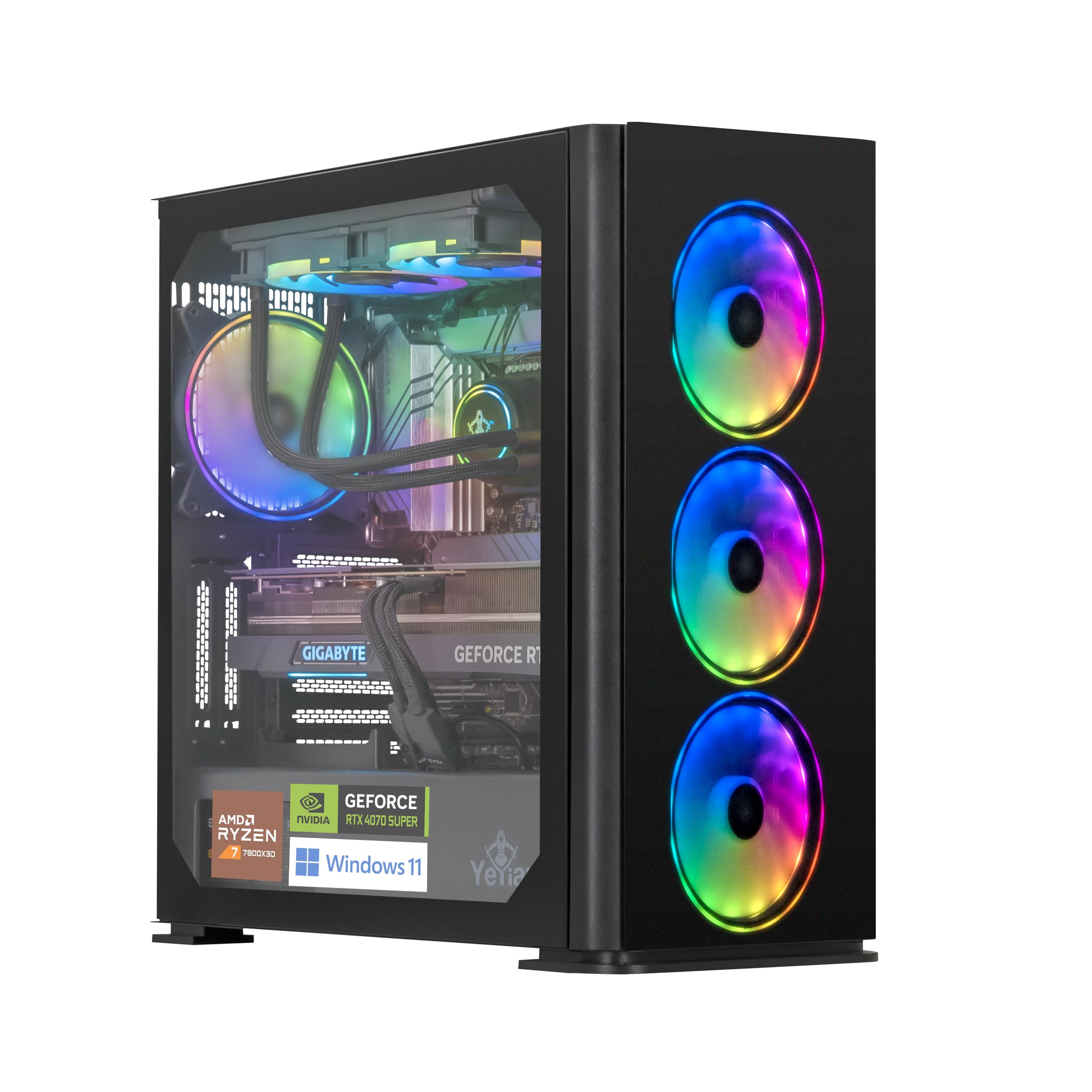 YEYIAN Ordenador PC Gaming AMD Ryzen 7 7800X3D y Nvidia GeForce