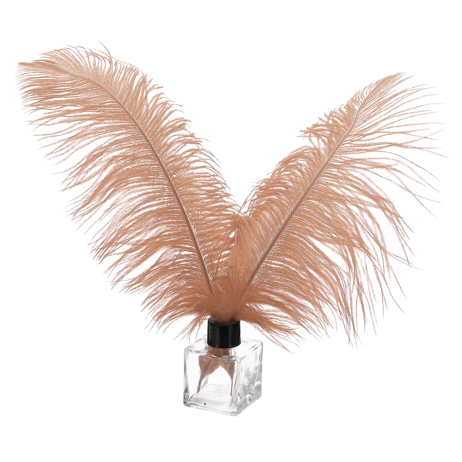 PATIKIL 30 Pcs Natural Ostrich Feathers Bulk 12-14 Inch/ 30-35 cm Large Ostrich Feathers for Crafts Home Decoration Wedding Party Vase Decor (Brown)