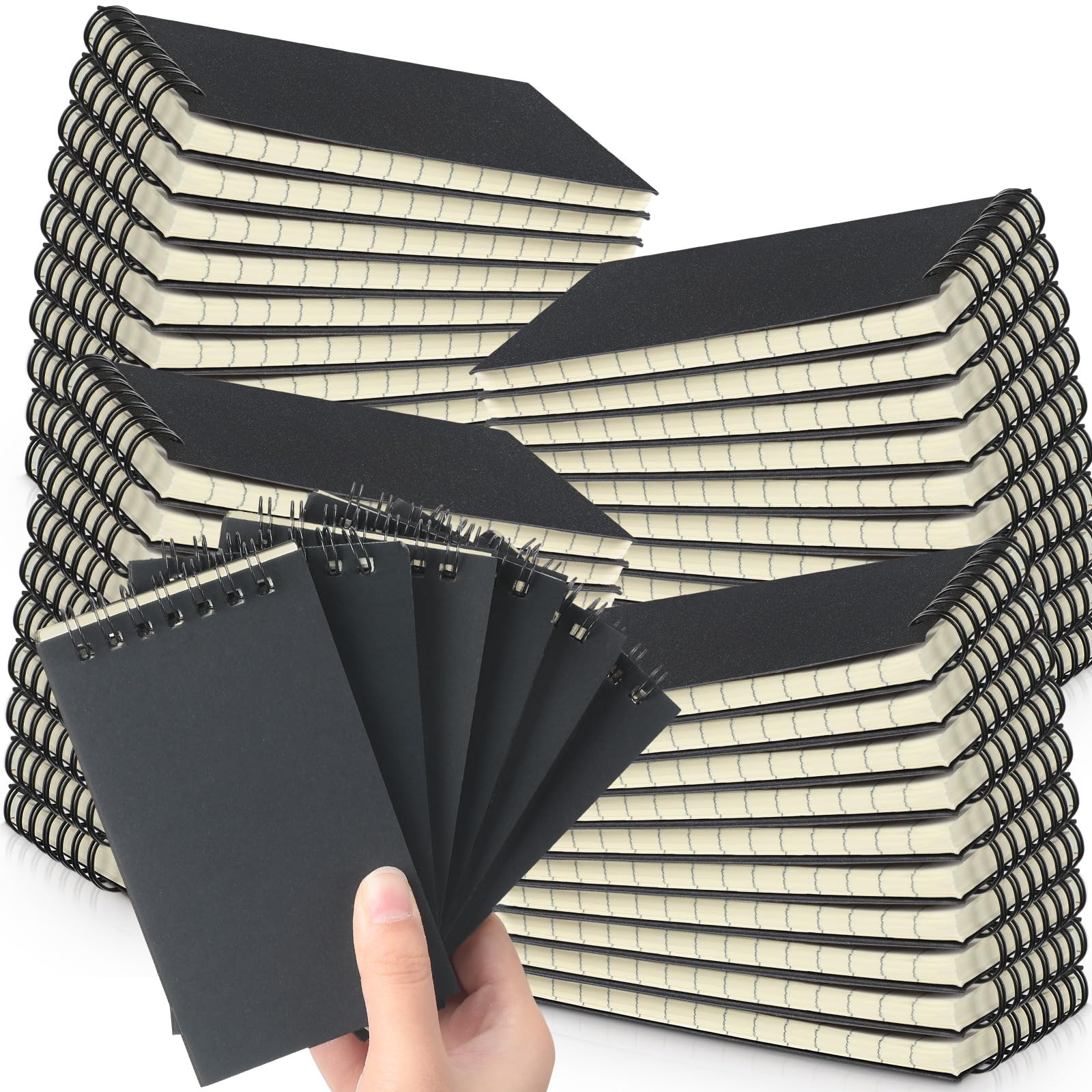 Tenceur 54 cuadernos pequeños en espiral de 3 x 5 pulgadas, mini blocs de notas con espiral superior, bloc de notas en espiral, bloc de notas en espiral, 120 páginas, cuaderno de bocetos, diario