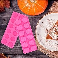 Vista 7 de 3 moldes de silicona para calabaza de Acción de Gracias, utilizados para hacer decoración de pasteles de Acción de Gracias, chocolate de calabaza