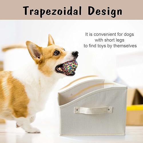 Miniatura 5 de PET ARTIST Cesta plegable personalizada para organización y almacenamiento para perros, almacenamiento de juguetes para perros con asas, caja de