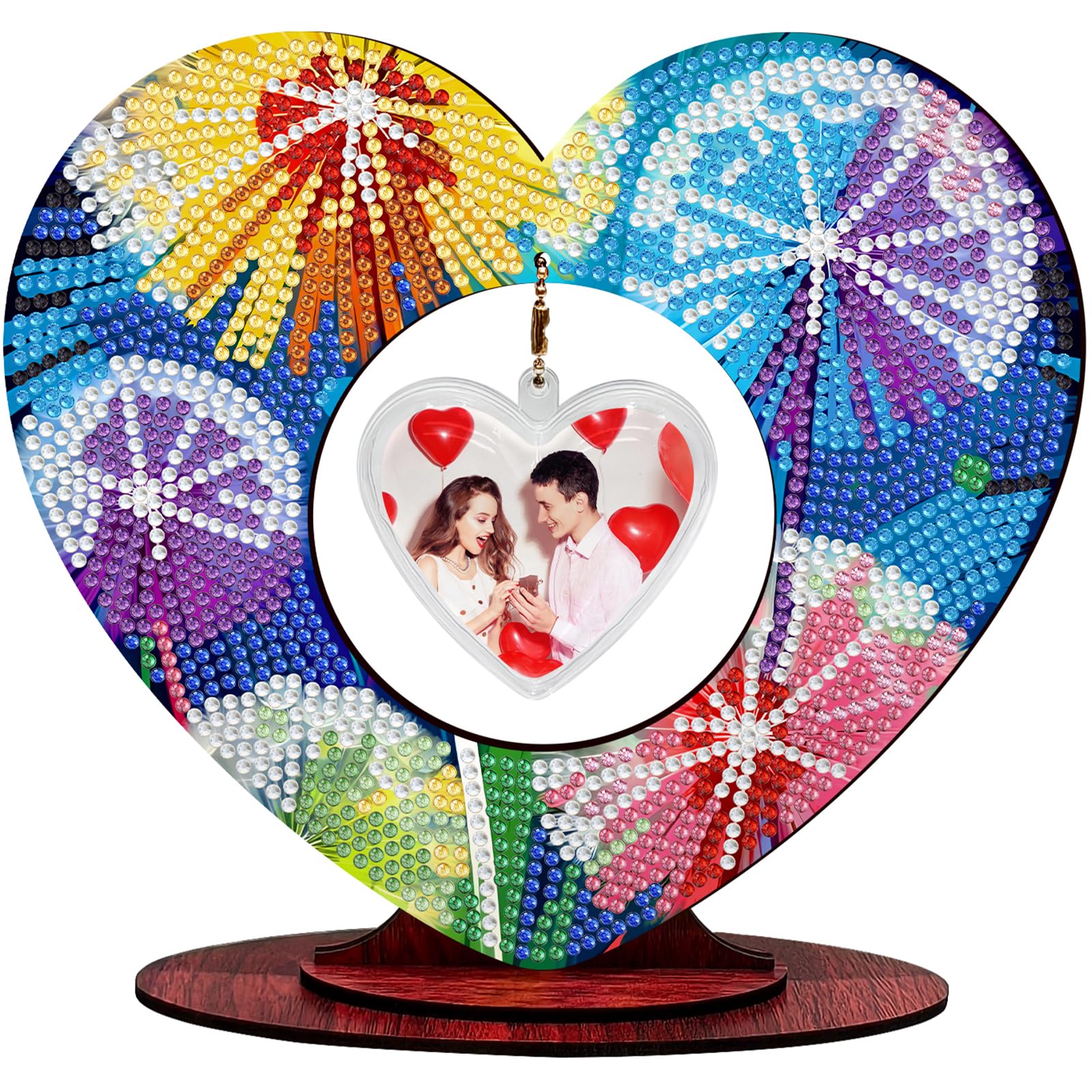 5D Diamond Art Kits for Adults, DIY Tabletop Ornament with Special Shaped Rhinestone, Diamond Dot Desktop Decor, Stand Up Gem Painting Fun Craft Gift for Beginners(Dandelion Flower)