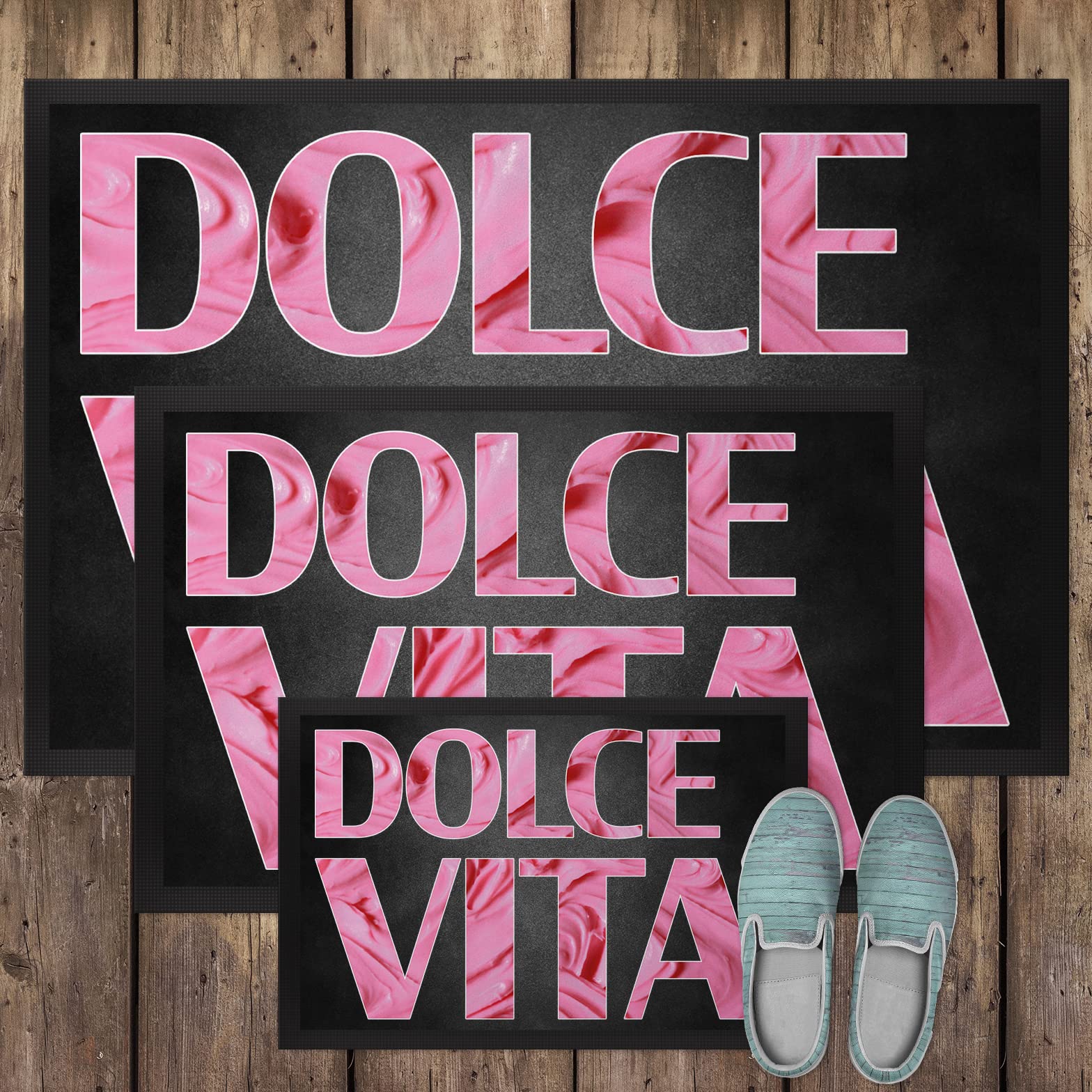 JUNIWORDS Fußmatte, Dolce vita, 75 x 50 cm, mit Gummirand