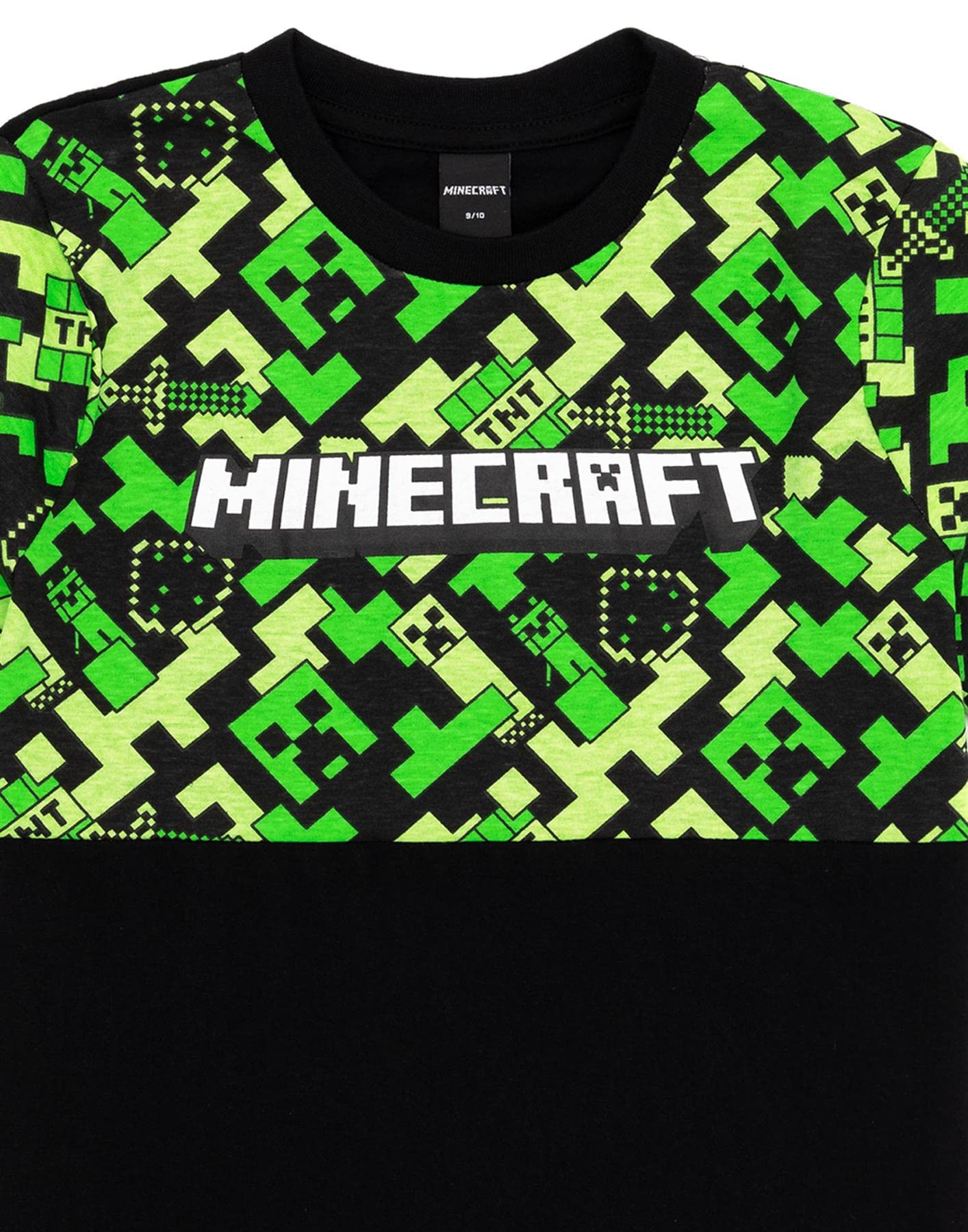 Minecraft Pyjamas Jungen Long OR Short Bottom Optionen Kids Gamer PJs