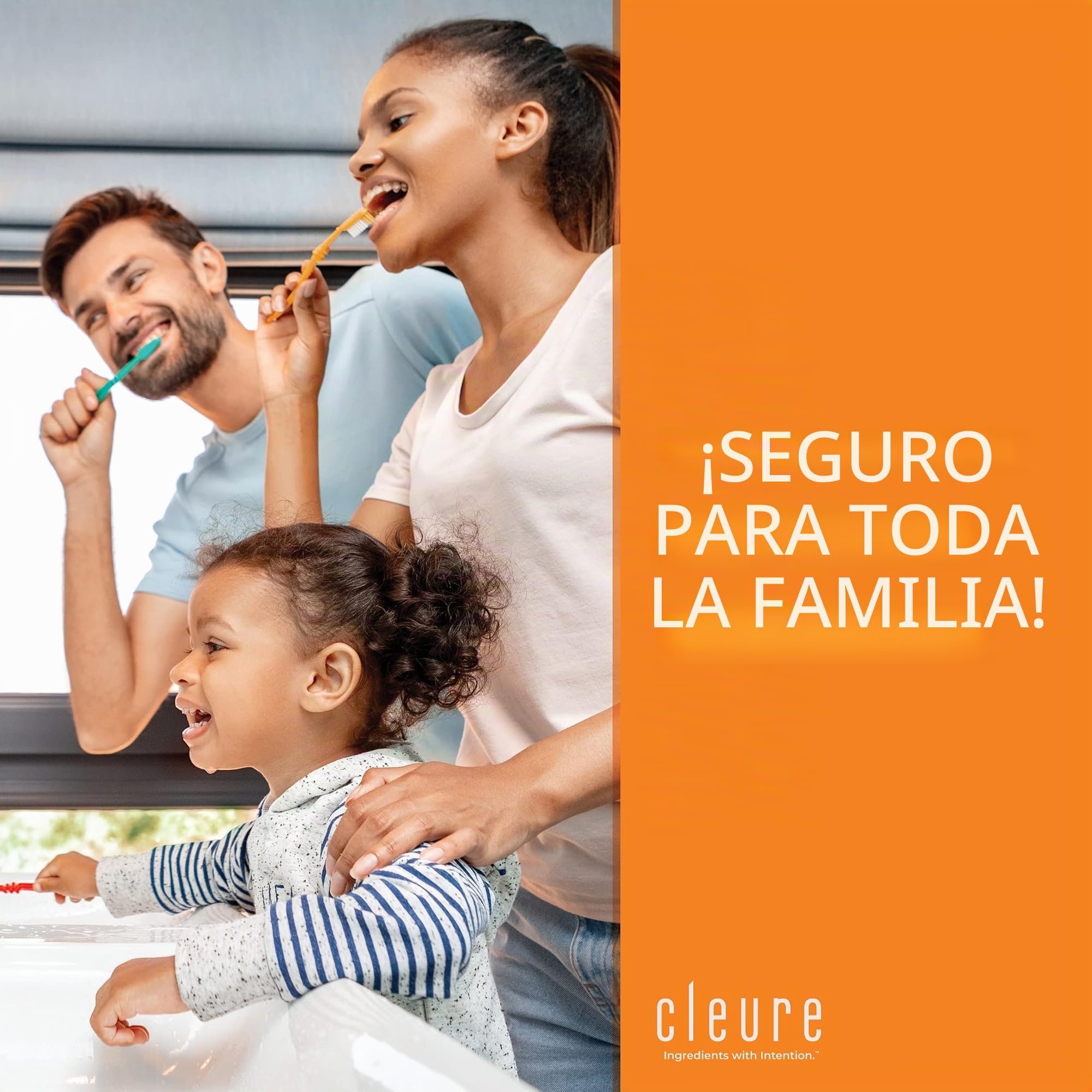 Cleure Pasta de dientes natural original, sin sabor, sin flúor, ayuda a aclarar, con xilitol para un aliento fresco, sabor natural para niños y adultos, sin menta (tubo de 4 oz)