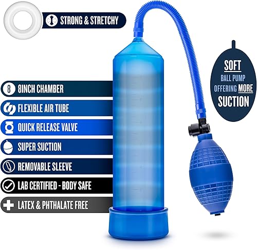 Miniatura 2 de Blush Performance VX101 - Bomba de mejora masculina - Bomba de pene para principiantes para ampliación - Bomba de bola de goma sintética para más