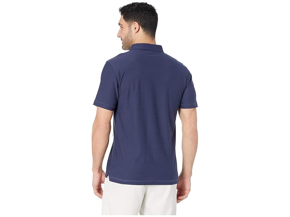 

Linksoul LS1119 - Dry-TEK Poly/Cotton Striped Polo w/ Pocket (Midnight) Men's Clothing, Navy