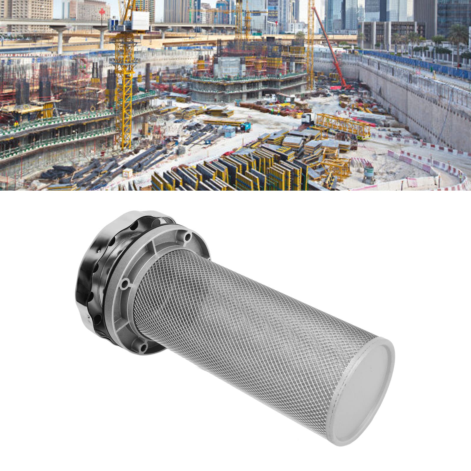 Filtro dell’aria per serbatoi di olio in acciaio inox, ricambio del filtro dell’aria idraulico, valvola sfilabile per la pulizia dell’aria del serbatoio del carburante con schermo