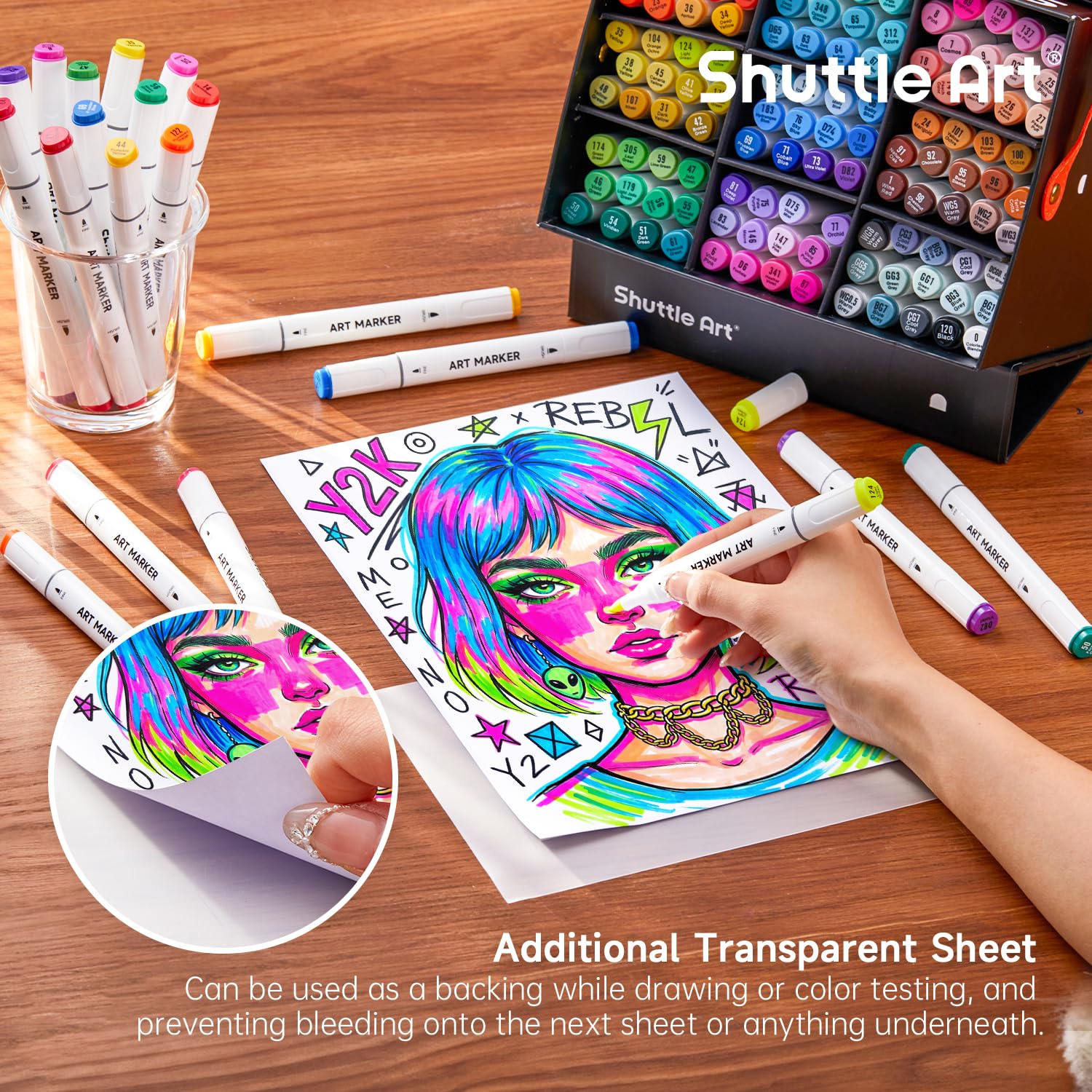 Shuttle Art 121 kolorów pędzelkowe markery artystyczne z cienką końcówką
