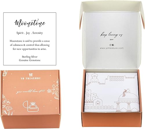 Miniatura 6 de YoTreasure Natural Labradorite Moonstone Green Onyx Solid 925 Sterling Silver Innovative Leaf Vine Design Ring