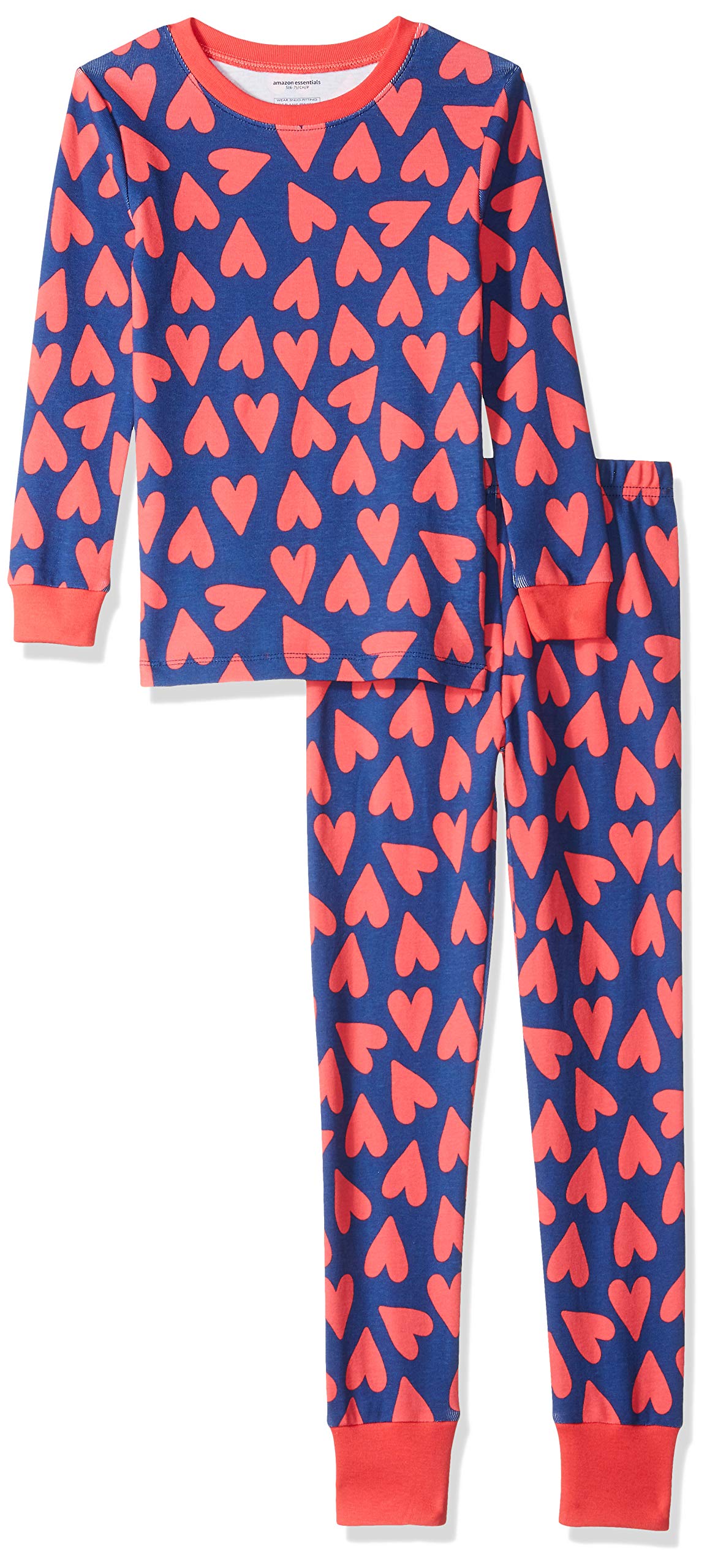 Amazon Essentials Babies, Toddlers and Boys' Snug-Fit Cotton Rib Pajama Sleepwear Sets, Multipacks