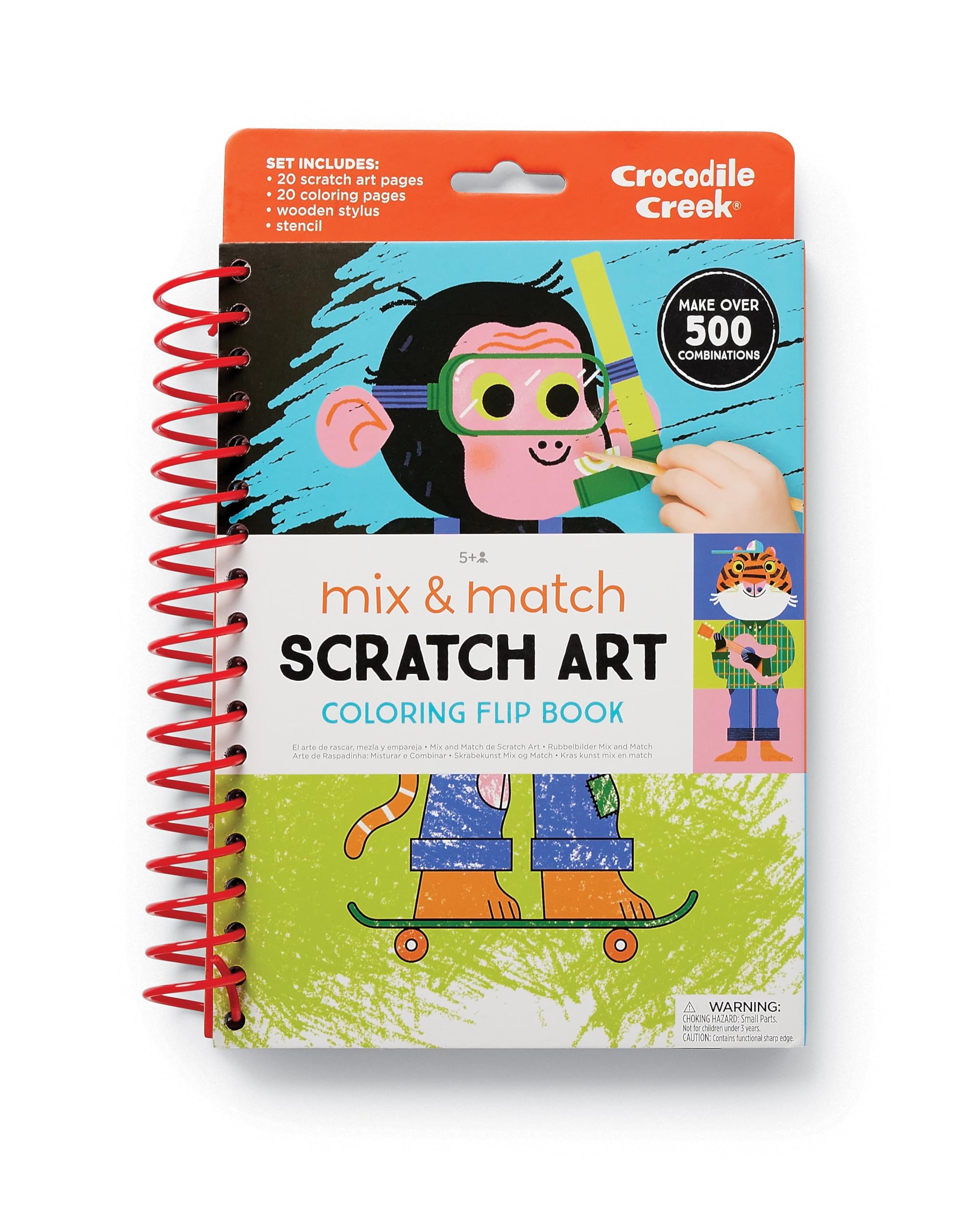 Crocodile Creek Scratch Art Flip Book/Animals