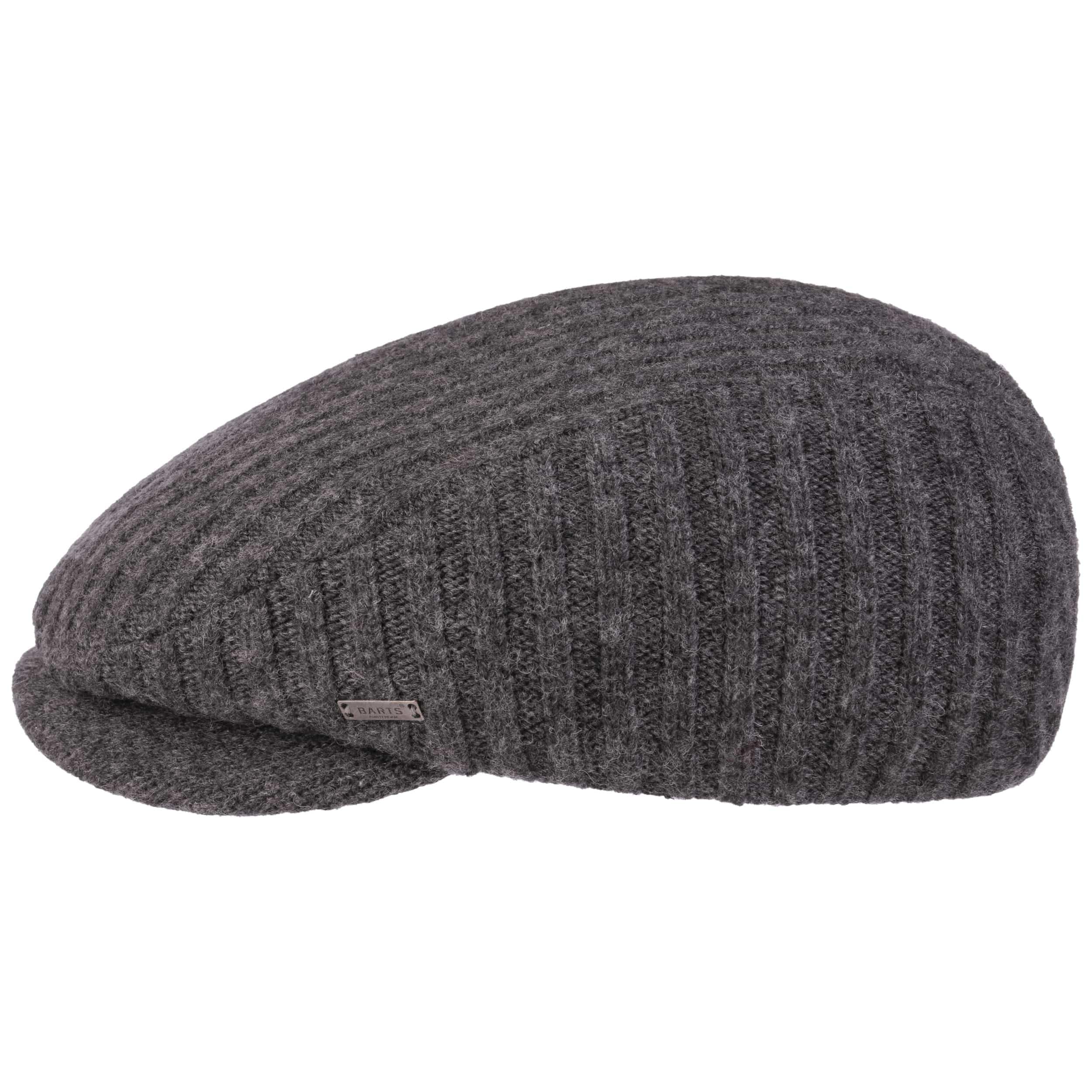 Barts Alvadey Knit Flat Cap Men - Ivy hat with Peak, Lining, Lining Autumn-Winter Winter - One Size Grey