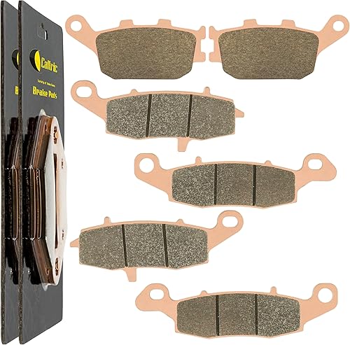 Caltric Pastillas de freno delanteras y traseras compatibles con Suzuki Dl1000 Dl 1000 V-Strom 1000 2002-2012