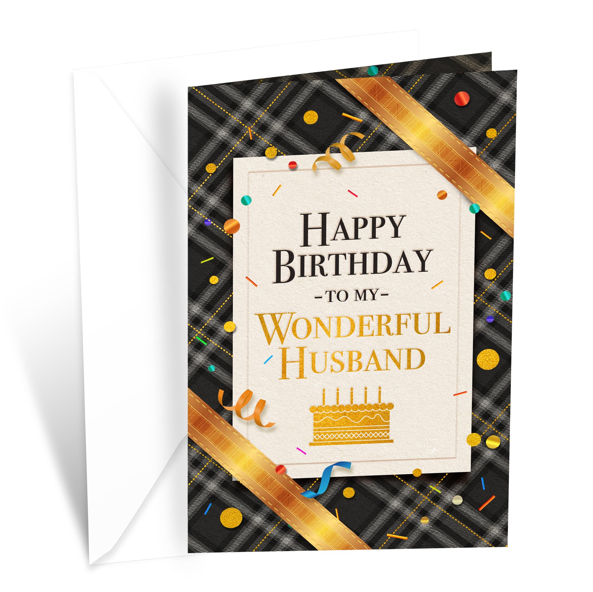Prime Greetings Husband Birthday Card, Made in America, Thick Card Stock with Premium Envelope Packaged in a Reusable Presentation Mailer,