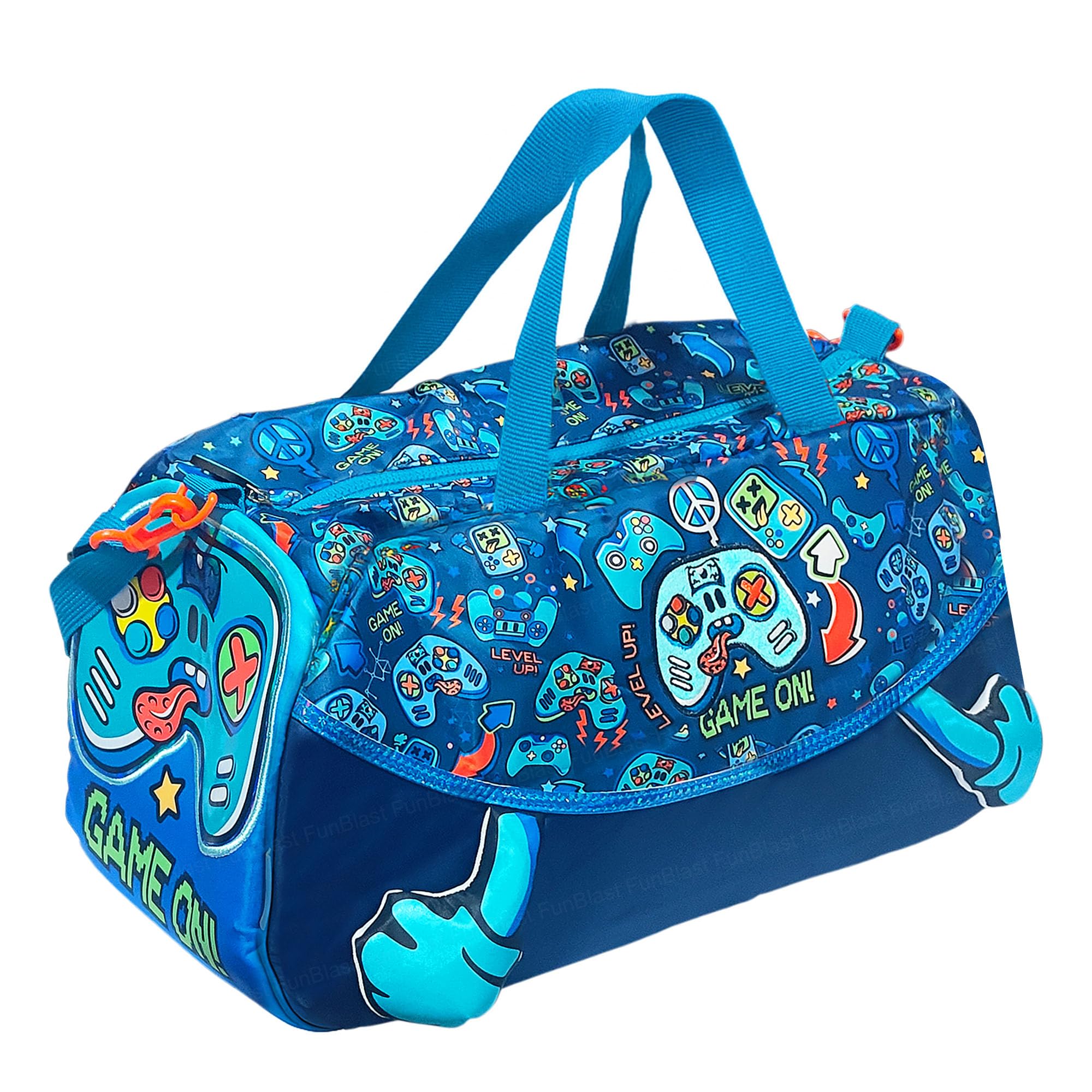 sports duffle bags – waterproof duffle bag for kids, shoulder bag with multi compartment, ideal for travel, swimming, picnic, gym, sports, boys duffle bags (game)