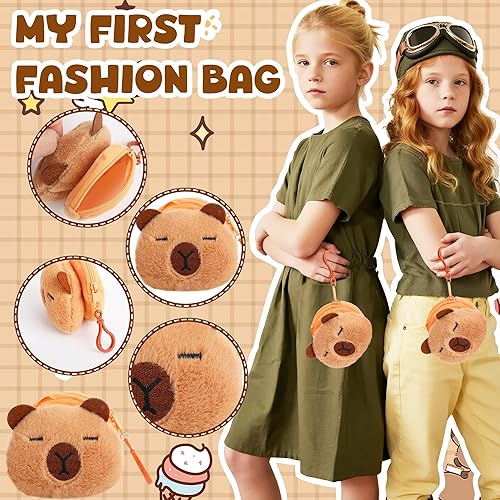 Miniatura 5 de Capybara - Regalos de peluche para niñas de 4 5 6 7 8 9 10 años de edad, bonito juego de regalos de Capybara con animales de peluche, llavero,