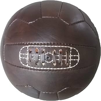 SONNENLEDER レザー サッカーボール　ブラウン プロモーションブラウンアンティークレザーレトロサッカーボール