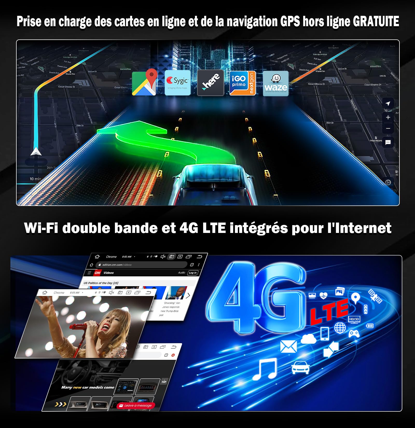 Erisin 9" 8-Core 4GO+64GO Android 16 Autoradio GPS pour VW Golf 5/6 Passat B6 B7 Polo 6R T5 Touran Caddy Tiguan Seat Skoda Navigateur Bluetooth 5.1 CarPlay Android Auto Dab+ WiFi 4G RDS DSP USB OPS